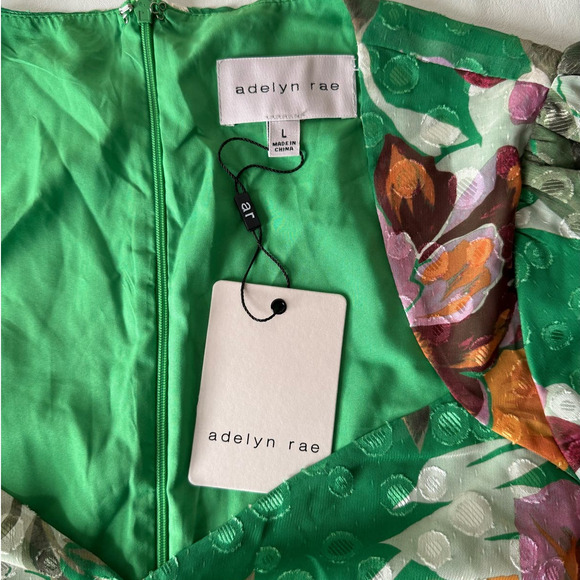 Adelyn Rae Vanessa Floral Jacquard Minidress Size L - Picture 6 of 10